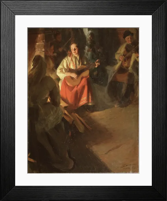 Framed Print : A Musical Family, 1905. Creator: Anders Leonard Zorn Framed Print : A Musical Family, 1905. Creator: Anders Leonard Zorn