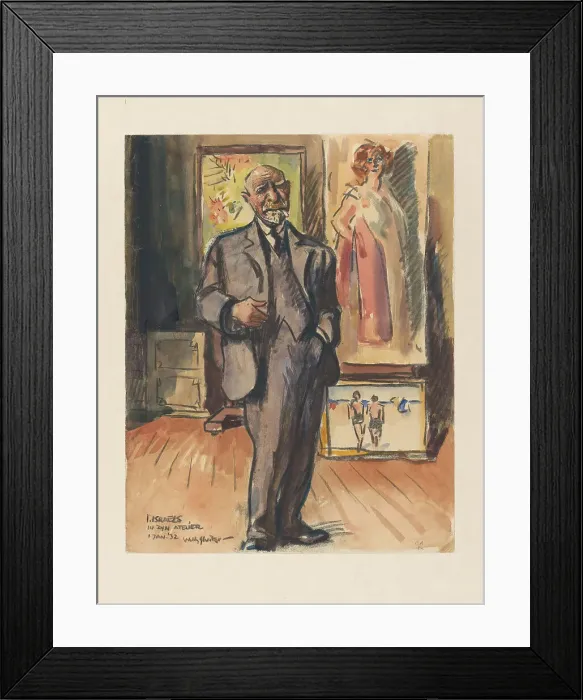 Framed Print : I. Israels in his studio, 1932. Creator: Willy Sluiter Framed Print : I. Israels in his studio, 1932. Creator: Willy Sluiter