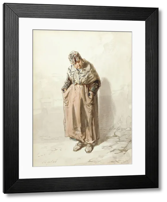 Framed Print : Aglaé, between c1859 and c1860. Creator: Paul Gavarni Framed Print : Aglaé, between c1859 and c1860. Creator: Paul Gavarni