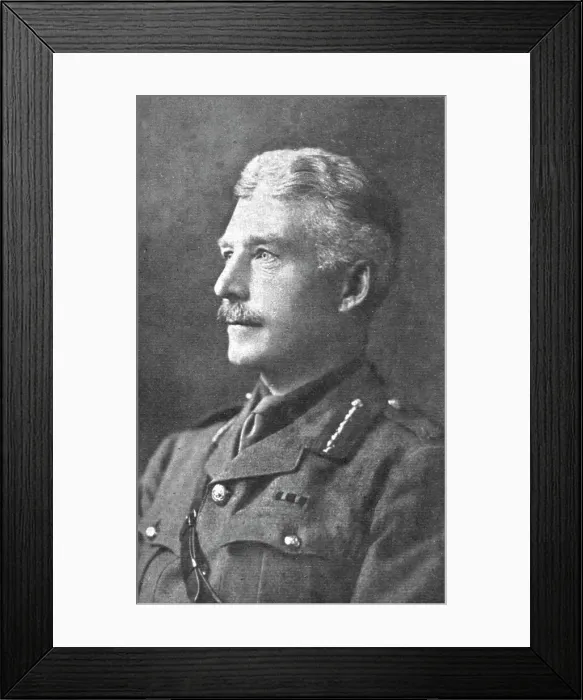 Framed Print : Dans la Bataille; Le brigadier general Sandeman Cary, don't M. Lloyd George devait dire a la...1918 Creator: Unknown Framed Print : Dans la Bataille; Le brigadier general Sandeman Cary, don't M. Lloyd George devait dire a la...1918 Creator: Unknown