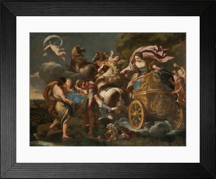 Framed Print : Armida abducts Rinaldo, 17th century. Creator: Andrea Camassei Framed Print : Armida abducts Rinaldo, 17th century. Creator: Andrea Camassei