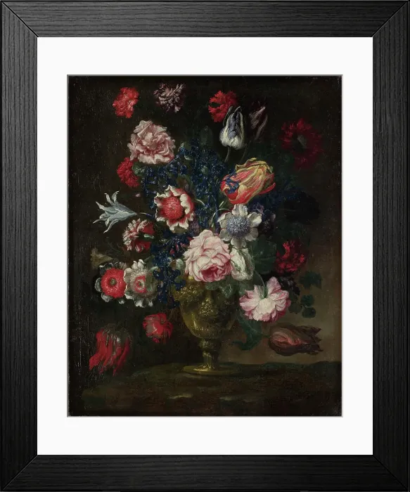 Framed Print : Flowerpiece, 17th century. Creator: Andrea Scacciati Framed Print : Flowerpiece, 17th century. Creator: Andrea Scacciati