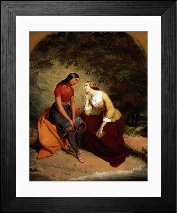 Framed Print : The Meeting of Hetty and Hist, 1857. Creator: Tompkins H Matteson Framed Print : The Meeting of Hetty and Hist, 1857. Creator: Tompkins H Matteson