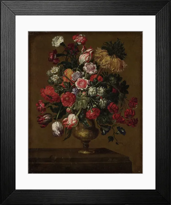 Framed Print : Flowerpiece, 1699. Creator: Andrea Scacciati Framed Print : Flowerpiece, 1699. Creator: Andrea Scacciati