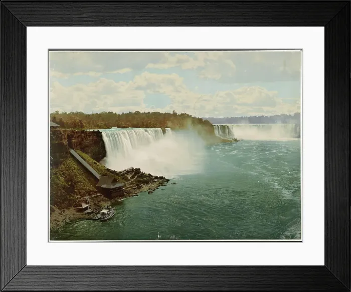 Framed Print : Niagara Falls from Steel Arch Bridge, c1900. Creator: William H. Jackson Framed Print : Niagara Falls from Steel Arch Bridge, c1900. Creator: William H. Jackson