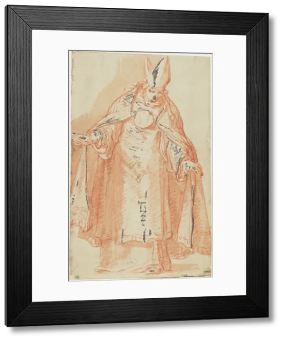 Framed Print : Bishop with outstretched arms, standing bent forward. Creator: Abraham Bloemaert Framed Print : Bishop with outstretched arms, standing bent forward. Creator: Abraham Bloemaert