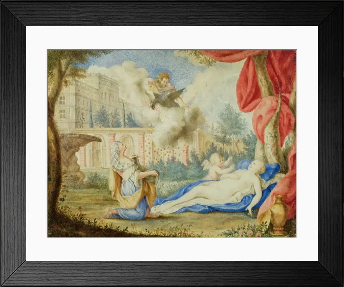 Framed Print : Danae and the Golden Rain, late 17th-early 18th century. Creator: Andreas von Behn Framed Print : Danae and the Golden Rain, late 17th-early 18th century. Creator: Andreas von Behn