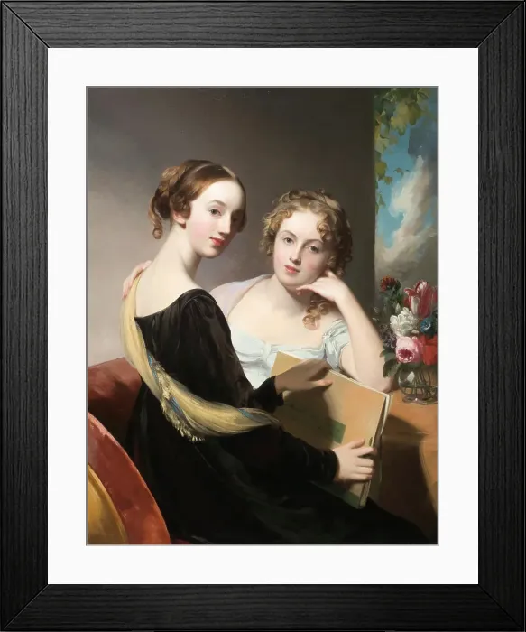 Framed Print : Portrait of the Misses Mary and Emily McEuen, 1823. Creator: Thomas Sully Framed Print : Portrait of the Misses Mary and Emily McEuen, 1823. Creator: Thomas Sully