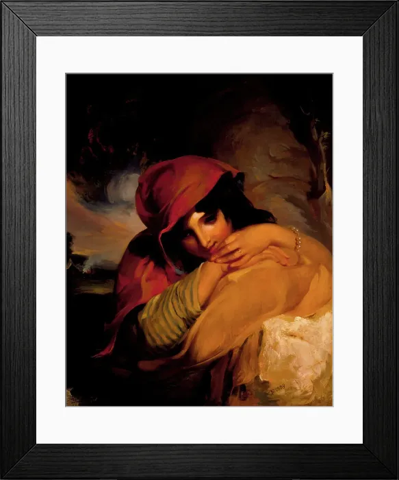 Framed Print : The Gypsy Girl, 1839. Creator: Thomas Sully Framed Print : The Gypsy Girl, 1839. Creator: Thomas Sully