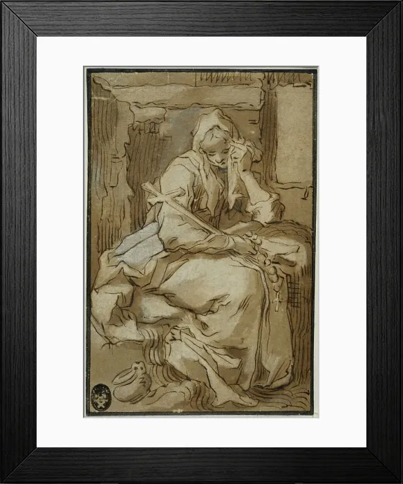 Framed Print : Weeping penitent. Creator: Abraham Bloemaert Framed Print : Weeping penitent. Creator: Abraham Bloemaert