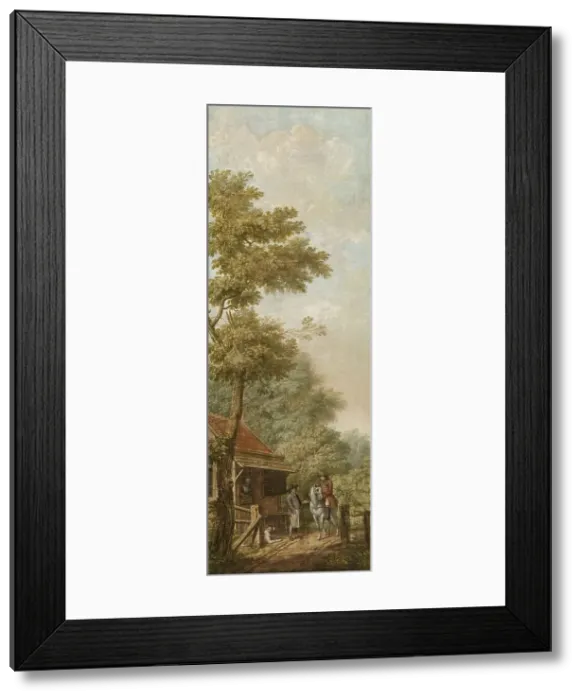 Framed Print : Three wall hangings with a Dutch landscape, 1776. Creator: Juriaan Andriessen Framed Print : Three wall hangings with a Dutch landscape, 1776. Creator: Juriaan Andriessen