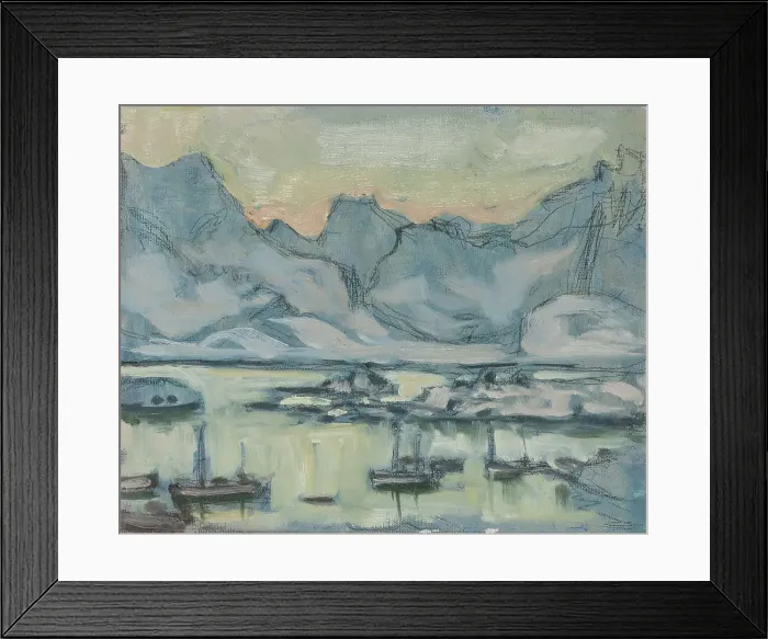 Framed Print : Boat with Net. Study from Lofoten, c1900s. Creator: Anna Katarina Boberg Framed Print : Boat with Net. Study from Lofoten, c1900s. Creator: Anna Katarina Boberg