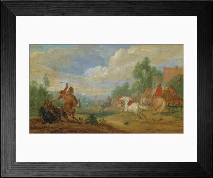 Framed Print : Cavalry Skirmish, 17th century. Creator: Adam Frans van der Meulen Framed Print : Cavalry Skirmish, 17th century. Creator: Adam Frans van der Meulen