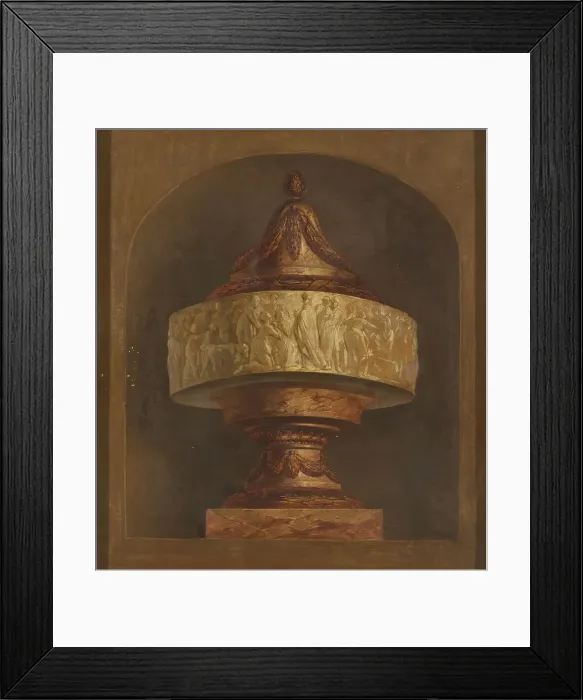 Framed Print : Wallpaper painting with decorative vase, c.1776. Creator: Juriaan Andriessen Framed Print : Wallpaper painting with decorative vase, c.1776. Creator: Juriaan Andriessen