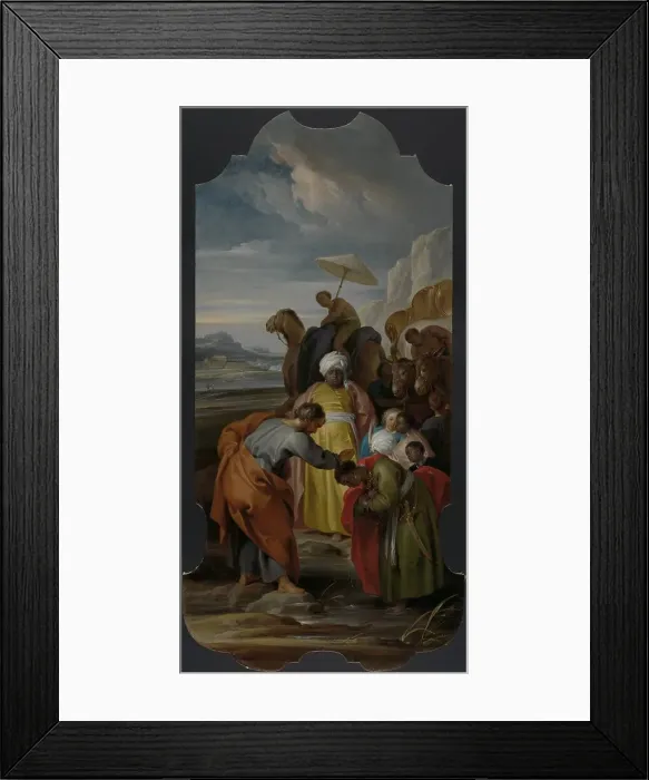 Framed Print : Saint Philip Baptizes the Eunuch, 1748. Creator: Jacob de Wit Framed Print : Saint Philip Baptizes the Eunuch, 1748. Creator: Jacob de Wit