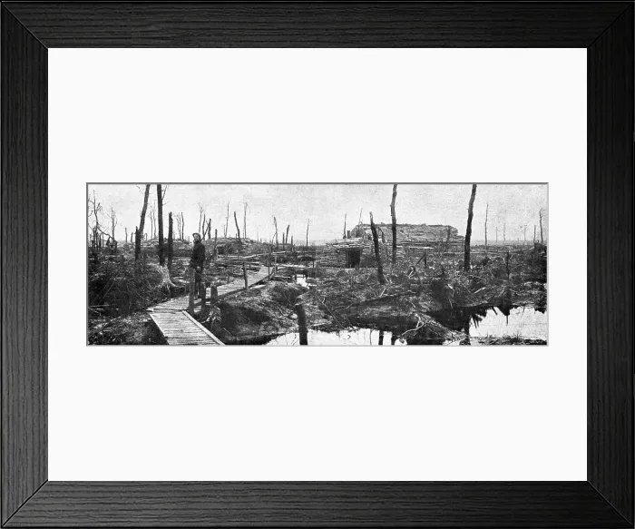 Framed Print : L'offensive ennemie dans les Flandres; Le terrain et les ouvrages ou l'ennemi avait... 1918. Creator: Unknown Framed Print : L'offensive ennemie dans les Flandres; Le terrain et les ouvrages ou l'ennemi avait... 1918. Creator: Unknown