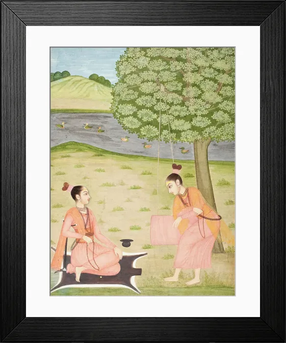 Framed Print : Female Ascetics (Yoginis) (image 1 of 2), between c1730 and c1740. Creator: Unknown Framed Print : Female Ascetics (Yoginis) (image 1 of 2), between c1730 and c1740. Creator: Unknown