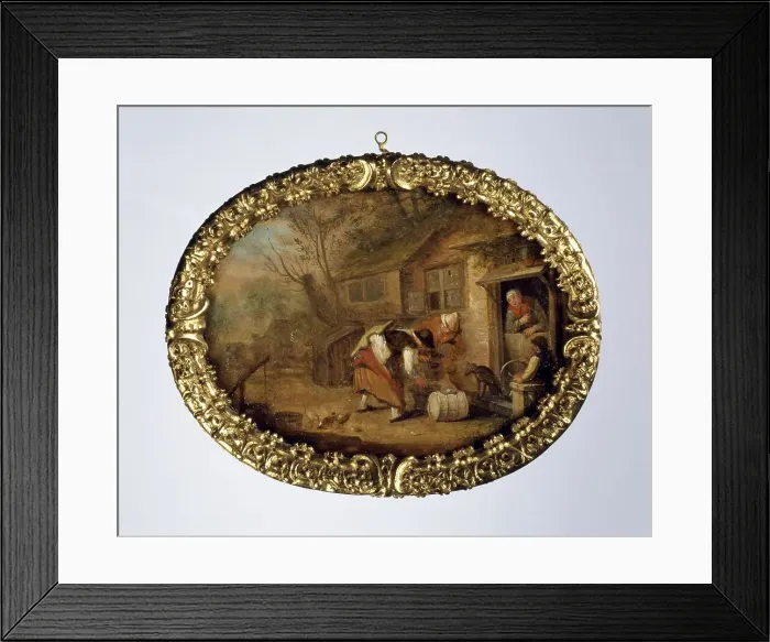 Framed Print : The Street Seller, c.1690-c.1710. Creator: Cornelis Dusart Framed Print : The Street Seller, c.1690-c.1710. Creator: Cornelis Dusart