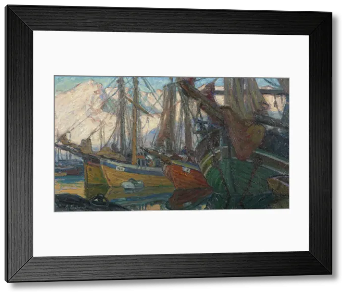 Framed Print : A Quiet Evening. Study from North Norway, c1900s. Creator: Anna Katarina Boberg Framed Print : A Quiet Evening. Study from North Norway, c1900s. Creator: Anna Katarina Boberg