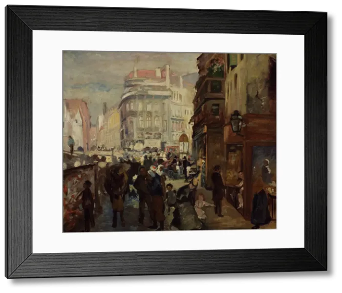 Framed Print : A Working Day in Paris, 19th century. Creator: Anon Framed Print : A Working Day in Paris, 19th century. Creator: Anon