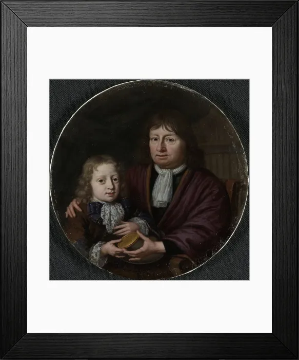 Framed Print : Double Portrait of Isaac Pontanus and Hendrik van Beek, 1689. Creator: Michiel van Musscher Framed Print : Double Portrait of Isaac Pontanus and Hendrik van Beek, 1689. Creator: Michiel van Musscher