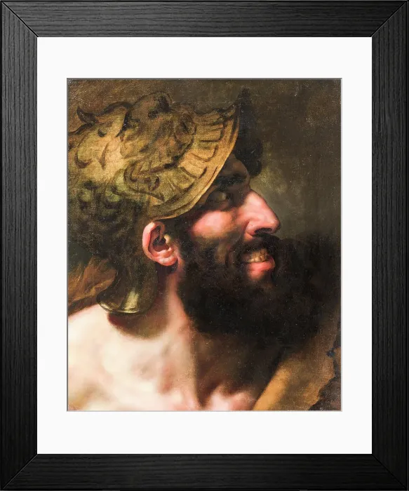 Framed Print : Capaneus - Study called The Blasphemic, late 18th-early 19th century. Creator: Anne-Louis Girodet de Roussy-Trioson