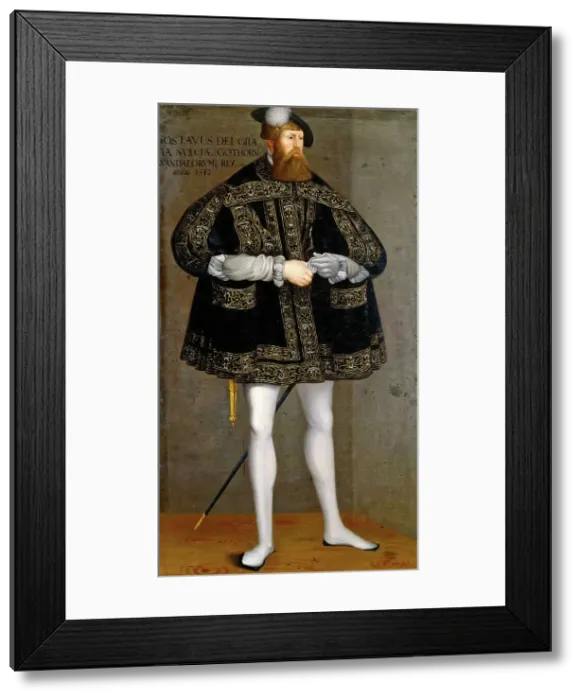 Framed Print : Gustav I, 1497-1560, King of Sweden, 1666. Creator: David Frumerie