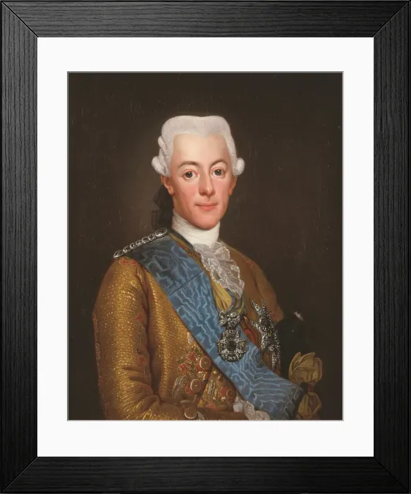 Framed Print : Gustav III, 1746-1792, King of Sweden, Copy of a painting of 1771. Creator: Per Krafft the Elder Framed Print : Gustav III, 1746-1792, King of Sweden, Copy of a painting of 1771. Creator: Per Krafft the Elder