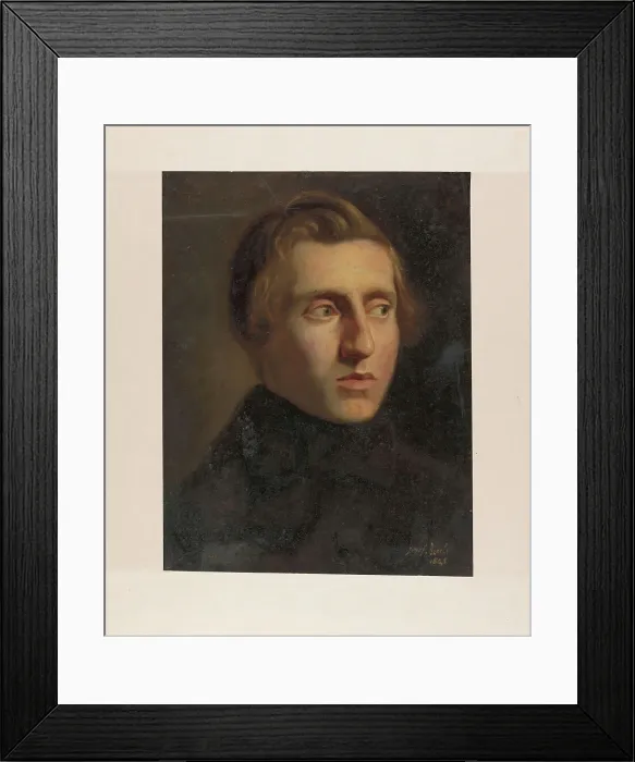 Framed Print : Portrait of a young man, 1845. Creator: Jozef Israels Framed Print : Portrait of a young man, 1845. Creator: Jozef Israels