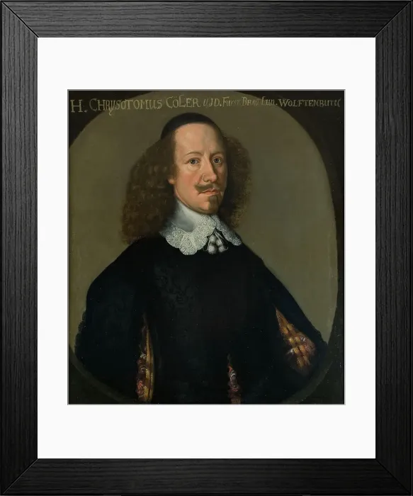 Framed Print : Chrysostom Coeler, 1607-1664, c17th century. Creator: Anon Framed Print : Chrysostom Coeler, 1607-1664, c17th century. Creator: Anon
