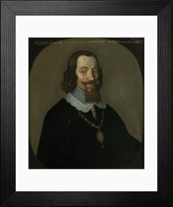 Framed Print : David Gloxin, c17th century. Creator: Anon Framed Print : David Gloxin, c17th century. Creator: Anon