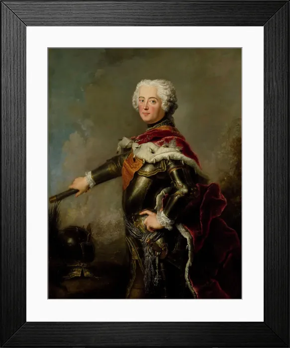 Framed Print : Portrait of Frederick II of Prussia (1712-1786), 18th century. Creator: Antoine Pesne Framed Print : Portrait of Frederick II of Prussia (1712-1786), 18th century. Creator: Antoine Pesne