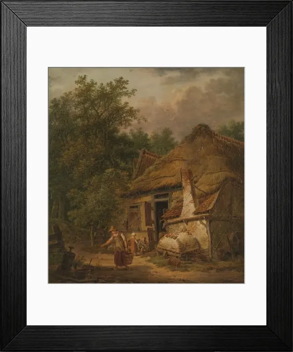 Framed Print : Farmhouse near Helvoirt, 1814-1816. Creator: Pieter Barbiers Framed Print : Farmhouse near Helvoirt, 1814-1816. Creator: Pieter Barbiers