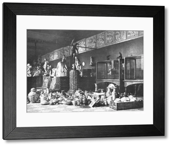 Framed Print : Nos villes a sac; Statues, vases et tableaux que les Allemands avaient rassembles dans une... 1918 Creator: Unknown Framed Print : Nos villes a sac; Statues, vases et tableaux que les Allemands avaient rassembles dans une... 1918 Creator: Unknown