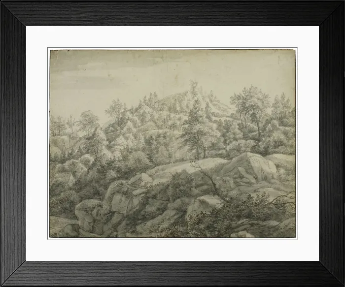 Framed Print : Mountain slope with rocks. Creator: Anthonie Waterloo Framed Print : Mountain slope with rocks. Creator: Anthonie Waterloo