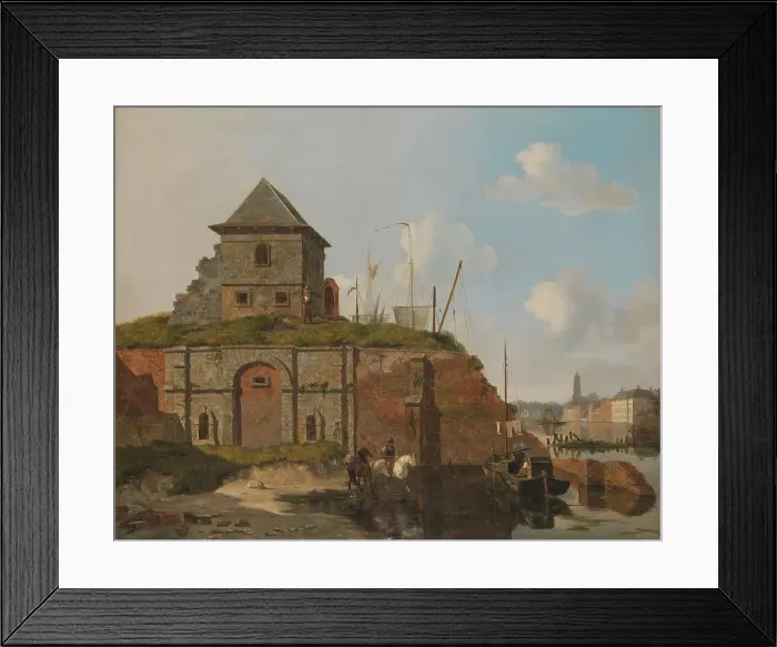 Framed Print : City Wall with Gunpowder Magazine, 1830. Creator: Carel Jacobus Behr Framed Print : City Wall with Gunpowder Magazine, 1830. Creator: Carel Jacobus Behr