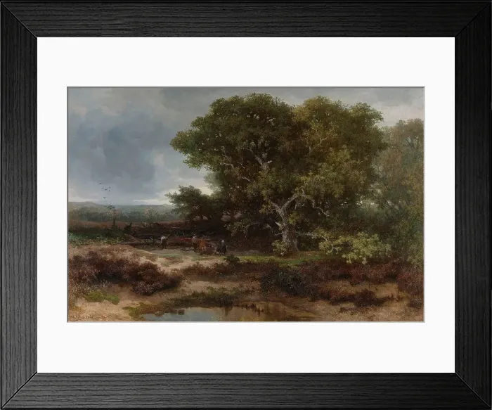 Framed Print : The Heath near Wolfheze, 1866. Creator: Johannes Warnardus Bilders Framed Print : The Heath near Wolfheze, 1866. Creator: Johannes Warnardus Bilders