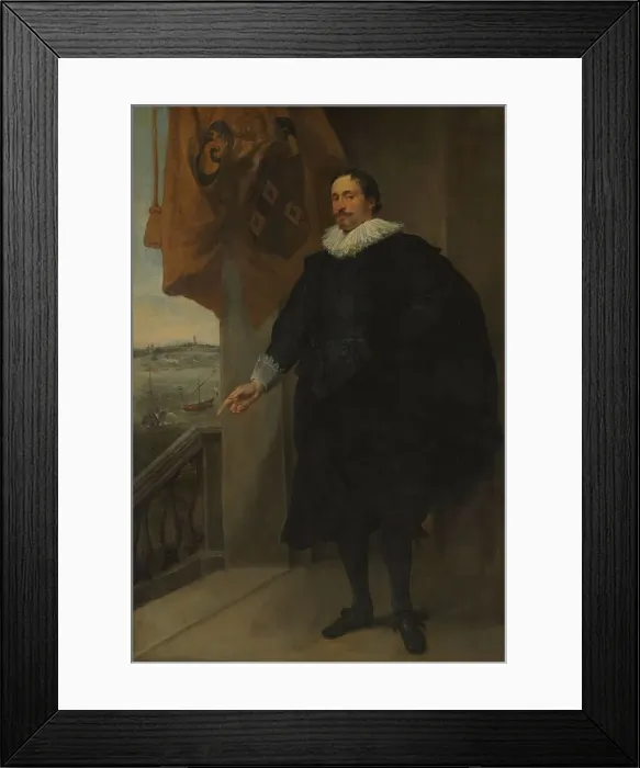 Framed Print : Portrait of a Nobleman, possibly Adriaan van der Borcht, 1634-c.1635. Creator: Anthony van Dyck Framed Print : Portrait of a Nobleman, possibly Adriaan van der Borcht, 1634-c.1635. Creator: Anthony van Dyck