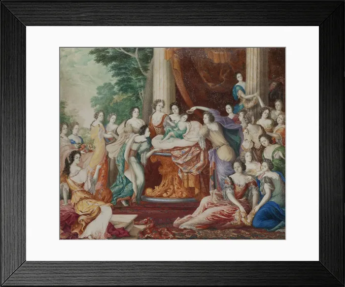 Framed Print : Allegory of King Charles XII's birthday, c17th century. Creator: Andreas von Behn Framed Print : Allegory of King Charles XII's birthday, c17th century. Creator: Andreas von Behn