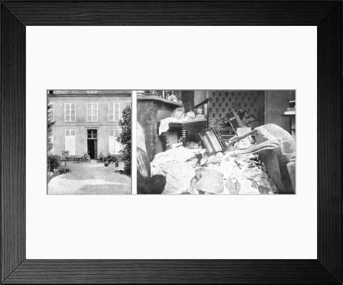 Framed Print : Nos villes a sac; Une ville de la rue Saint-Martin et l'angle de son salon, 1918. Creator: Unknown Framed Print : Nos villes a sac; Une ville de la rue Saint-Martin et l'angle de son salon, 1918. Creator: Unknown