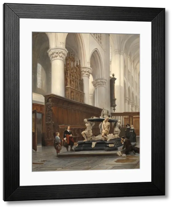 Framed Print : The Choir of the O.L.-Vrouwekerk in Breda with the Tomb of Engelbert II of Nassau, 1843. Creator: Johannes Bosboom Framed Print : The Choir of the O.L.-Vrouwekerk in Breda with the Tomb of Engelbert II of Nassau, 1843. Creator: Johannes Bosboom