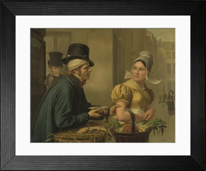 Framed Print : The Poultryman, 1827. Creator: Ignace Brice Framed Print : The Poultryman, 1827. Creator: Ignace Brice