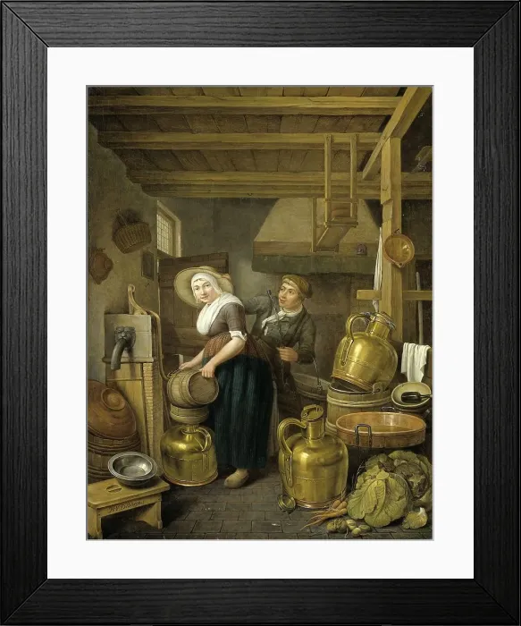 Framed Print : After Milking Time, c1650. Creator: Hendrick van der Burch Framed Print : After Milking Time, c1650. Creator: Hendrick van der Burch
