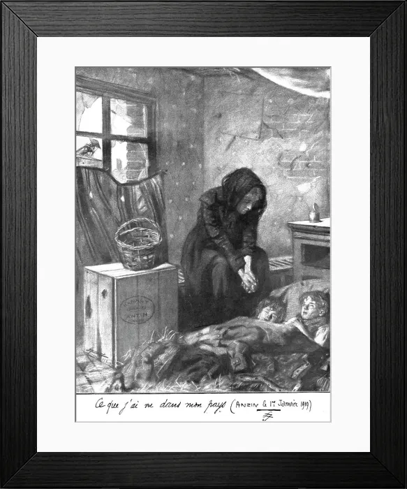 Framed Print : L'hiver au pays du charbon; L'Iiustration du 11 janvier 1919, 1919. Creator: Lucien Jonas Framed Print : L'hiver au pays du charbon; L'Iiustration du 11 janvier 1919, 1919. Creator: Lucien Jonas