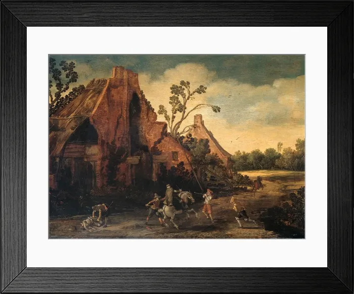 Framed Print : The Robbery, 1616. Creator: Esaias van de Velde Framed Print : The Robbery, 1616. Creator: Esaias van de Velde
