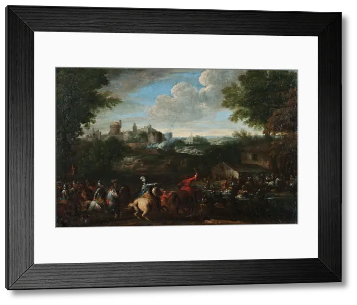 Framed Print : Cavalry Battle. Creator: Anon Framed Print : Cavalry Battle. Creator: Anon