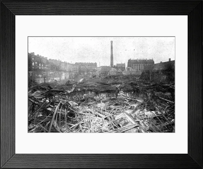 Framed Print : Quelques Points de Chute; Les ruines des Magasins Paris-France, boulevard Voltaire, 137... 1918. Creator: Unknown Framed Print : Quelques Points de Chute; Les ruines des Magasins Paris-France, boulevard Voltaire, 137... 1918. Creator: Unknown
