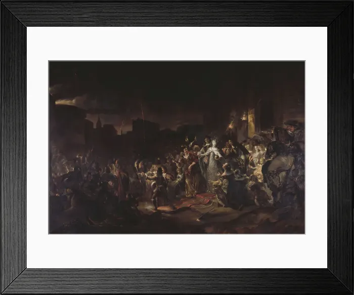 Framed Print : Queen Hedvig Eleonora outside the church gate. Creator: Unknown