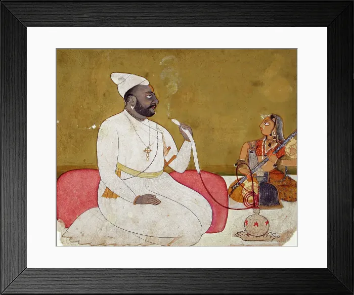 Framed Print : A Noble Being Entertained by a Female Musician, c1700. Creator: Unknown Framed Print : A Noble Being Entertained by a Female Musician, c1700. Creator: Unknown