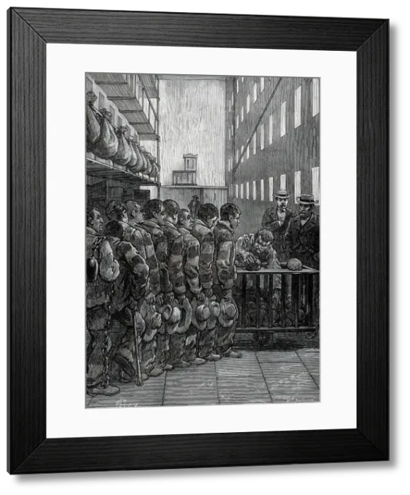 Framed Print : American Prison Life, Blackwell's Island, New York: Dinner-Time, 1876. Creator: Unknown Framed Print : American Prison Life, Blackwell's Island, New York: Dinner-Time, 1876. Creator: Unknown